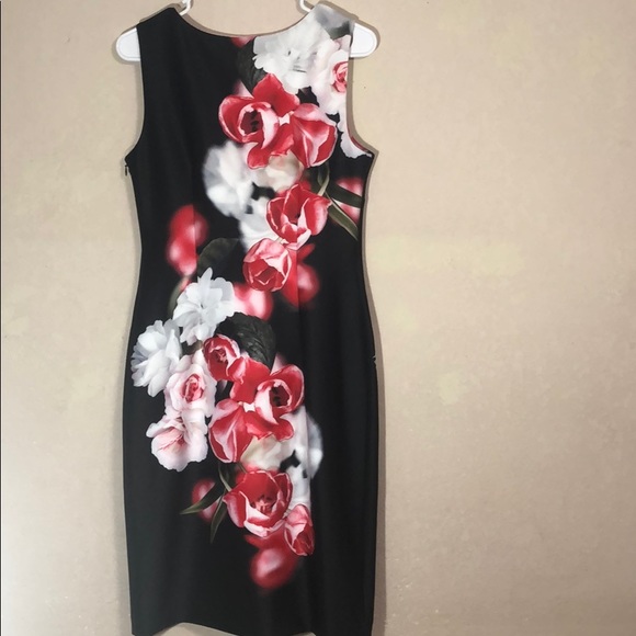 CALVIN KLEIN ROSE PRINT DRESS - Picture 4 of 4
